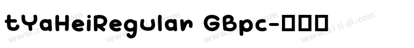 tYaHeiRegular GBpc字体转换